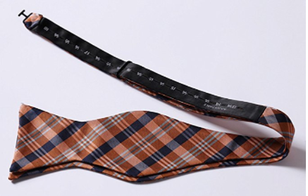 SetSense Men's Check Jacquard Wedding Party Self Bow Tie Pocket Square Set - Socksn'Ties