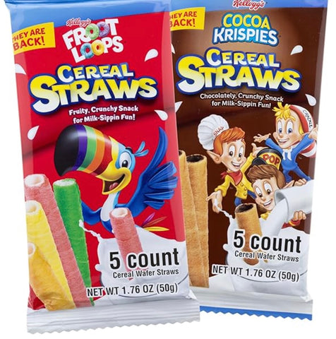 Cereal Straws. Cocoa Krispies and Froot Loops