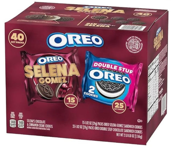 Selena Gomez OREO & Oreo Double Stuf Cookies Variety Pack, 40 pk.