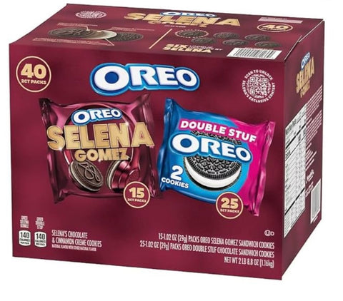 Selena Gomez OREO & Oreo Double Stuf Cookies Variety Pack, 40 pk.
