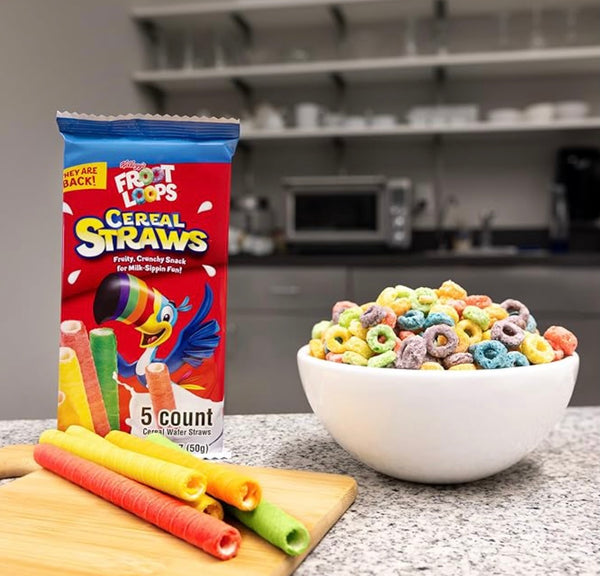 Cereal Straws. Cocoa Krispies and Froot Loops