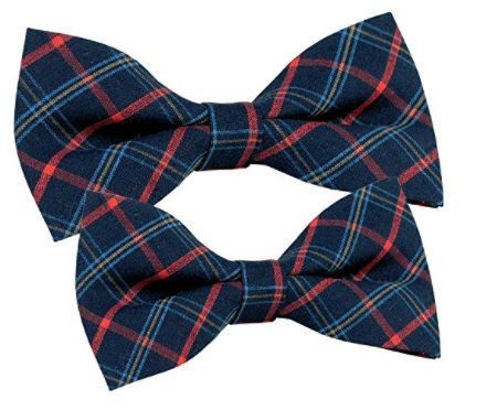 ST34 Multi-color Cotton Plaid New Adjustable Fashion Bow tie for men and for boys Dad Son SET - Socksn'Ties