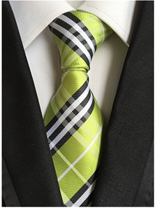 Welen Classic Men's 100% Silk Tie Necktie Woven JACQUARD Neck grennie  Ties - Socksn'Ties