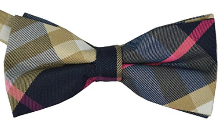 CREAM 2 Mens Plaid Tuxedo Bow Tie - Socksn'Ties