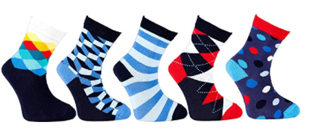 Socks n Socks-Boy's 5-pair Fun Cool Cotton Colorful Dress Crew Socks Gift Box - Socksn'Ties