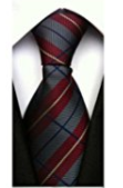 Welen Classic Men's 100% Silk Tie Necktie Woven JACQUARD Neck Dark 3 Ties - Socksn'Ties