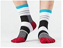 Five Finger Toe Socks RED - Socksn'Ties