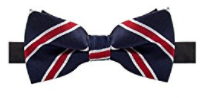 AUSKY Elegant Adjustable Pre-tied bow ties for Men in Blue & Red - Socksn'Ties