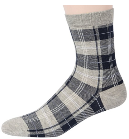 RioRiva GREY Men Formal Colorful Patterned Dress Socks Mid Calf - Socksn'Ties