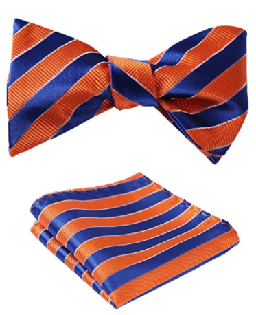 SetSense Men's Check Jacquard Wedding Party Self Bow Tie Pocket Square Set - Socksn'Ties