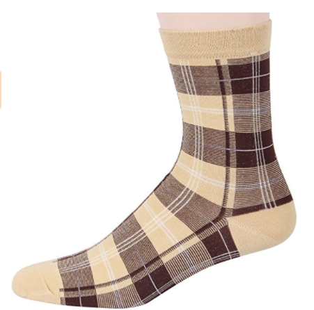 RioRiva CREAM Men Formal Colorful Patterned Dress Socks Mid Calf - Socksn'Ties