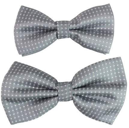 Matching gray Kids Men Bowties Pre Tied Bow Ties Set for Baby Boys and Daddy - Socksn'Ties