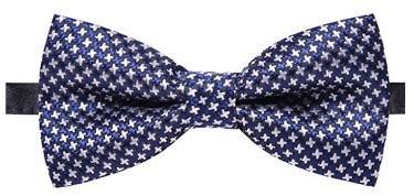 AUSKY Elegant Adjustable Pre-tied bow ties for Men in White and blue - Socksn'Ties