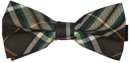Ukerdo Brown Mens Plaid Tuxedo Bow Tie. - Socksn'Ties