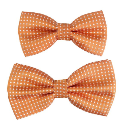 Matching naranja Kids Men Bowties Pre Tied Bow Ties Set for Baby Boys and Daddy - Socksn'Ties