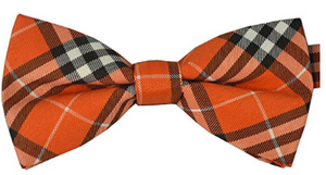 Ukerdo Orange Mens Plaid Tuxedo Bow Tie. - Socksn'Ties
