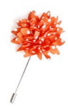 Orange point White Lapel Pin - Socksn'Ties