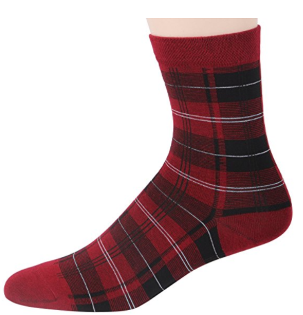 RioRiva RED Men Formal Colorful Patterned Dress Socks Mid Calf - Socksn'Ties